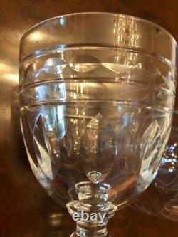 Val St. Lambert Crystal Glasses- Kent York Wine/Water Goblet Vintage Set of 6