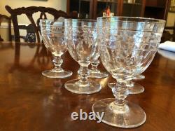 Val St. Lambert Crystal Glasses- Kent York Wine/Water Goblet Vintage Set of 6