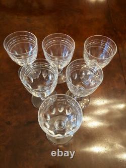 Val St. Lambert Crystal Glasses- Kent York Wine/Water Goblet Vintage Set of 6