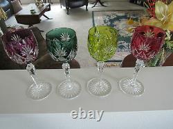 Val St Lambert Crystal Wine Stems-elegant-vintage