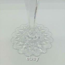 Val St Lambert Ruby Cased Cut to Clear Crystal Wine Glass Fancy Foot 8.5