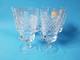 Val St Lambert Wine Glasses Water Goblets Diamond Cut Crystal Set Of 5 Vintage