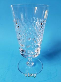 Val St Lambert Wine Glasses Water Goblets Diamond Cut Crystal Set Of 5 Vintage