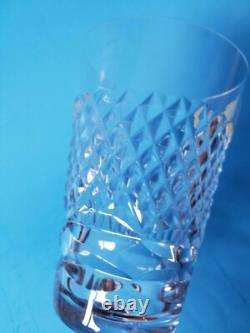 Val St Lambert Wine Glasses Water Goblets Diamond Cut Crystal Set Of 5 Vintage