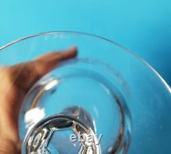Val St Lambert Wine Glasses Water Goblets Diamond Cut Crystal Set Of 5 Vintage