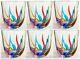 Venetian Carnevale Stemless Wine Glasses Old Fashion Glasses Set Of Six