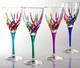 Venetian Carnevale Wine Glasses Set Of Four Hand Painted Crystal