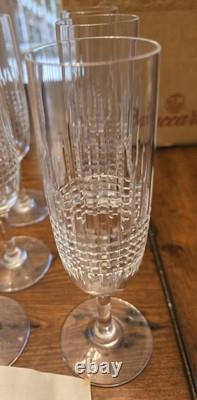 Vintage 12 Baccarat Nancy Wine Glasses and Champage Flutes Crystal France New