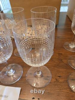 Vintage 12 Baccarat Nancy Wine Glasses and Champage Flutes Crystal France New