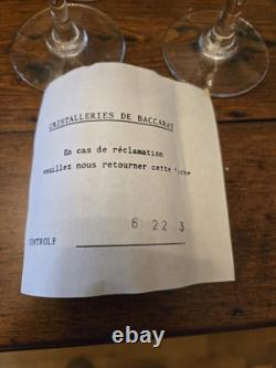 Vintage 12 Baccarat Nancy Wine Glasses and Champage Flutes Crystal France New