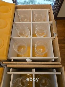 Vintage 12 Baccarat Nancy Wine Glasses and Champage Flutes Crystal France New