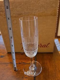 Vintage 12 Baccarat Nancy Wine Glasses and Champage Flutes Crystal France New