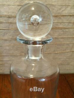 Vintage 12 SWEDISH Sweden Crystal Glass Decanter SUSPENDED BUBBLE Wine Whiskey