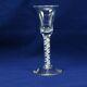 Vintage 18/19th Century Air Twist Inverted Bell Wine/Cordial Glass 17cm #1