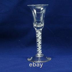 Vintage 18/19th Century Air Twist Inverted Bell Wine/Cordial Glass 17cm #1