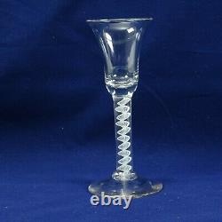 Vintage 18/19th Century Air Twist Inverted Bell Wine/Cordial Glass 17cm #1