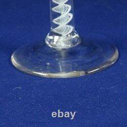 Vintage 18/19th Century Air Twist Inverted Bell Wine/Cordial Glass 17cm #1