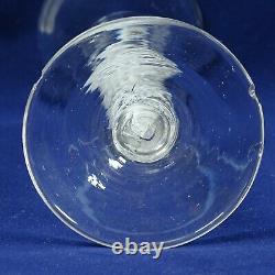 Vintage 18/19th Century Air Twist Inverted Bell Wine/Cordial Glass 17cm #1