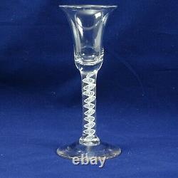 Vintage 18/19th Century Air Twist Inverted Bell Wine/Cordial Glass 17cm #1