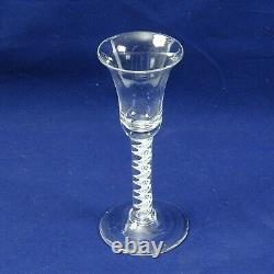 Vintage 18/19th Century Air Twist Inverted Bell Wine/Cordial Glass 17cm #1