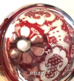 Vintage 1920s EGERMANN RUBY RED Bohemian Czech Art Glass 11 WINE DECANTER