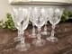 Vintage 1930's Fostoria Meadow Rose Etched Crystal Claret Wine Glasses Set 6