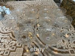 Vintage 1950 Rock Sharpe Villars Tall Cocktail Coupes Wine Glasses SET OF 10, 6