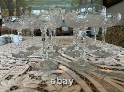 Vintage 1950 Rock Sharpe Villars Tall Cocktail Coupes Wine Glasses SET OF 10, 6
