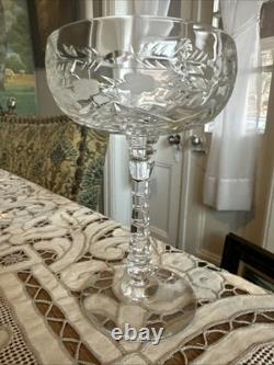 Vintage 1950 Rock Sharpe Villars Tall Cocktail Coupes Wine Glasses SET OF 10, 6