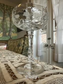 Vintage 1950 Rock Sharpe Villars Tall Cocktail Coupes Wine Glasses SET OF 10, 6