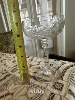 Vintage 1950 Rock Sharpe Villars Tall Cocktail Coupes Wine Glasses SET OF 10, 6