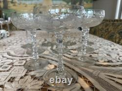 Vintage 1950 Rock Sharpe Villars Tall Cocktail Coupes Wine Glasses SET OF 10, 6