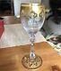 Vintage 1970s Baccarat Prestige Gold Encrusted Wine Glass Water Goblet Crystal
