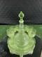 Vintage 1970s Indiana Tiara Wine Decanter 9pc Set Chantilly Green Sandwich Glass
