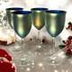 Vintage 1979 Maslach Favrile Aurene IRIDESCENT WINE GLASSES Art Glass Set of 4