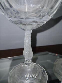 Vintage 1980s Enesco Etched Unicorn Base Wine Or Champagne Glasses