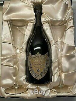 Vintage 1983 Cuvee Dom Perignon Champagne withTiffany Glasses NIB Collectors