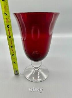 Vintage 1990's LENOX RUBY Red Holiday Gems WINE Goblets 6 3/8 Set of 8 in Box