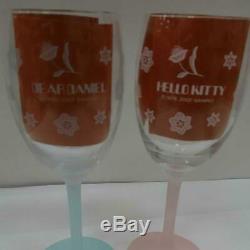 Vintage 2002 Sanrio Hello Kitty & Dear Daniel Pair of Wine Glasses in Box Rare