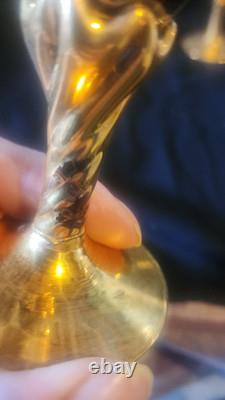 Vintage 24k Handpainted Murano Wine Glasses
