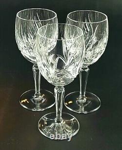 Vintage -3 Nocturne Pattern Wine Glasses by Gorham Crystal Rare as Discontinued