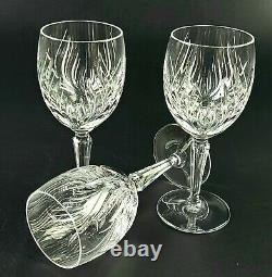 Vintage -3 Nocturne Pattern Wine Glasses by Gorham Crystal Rare as Discontinued