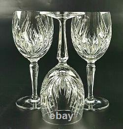 Vintage -3 Nocturne Pattern Wine Glasses by Gorham Crystal Rare as Discontinued