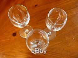 Vintage 3'baccarat' St. Remy French Crystal Claret Wine/water Pedestal Glasses