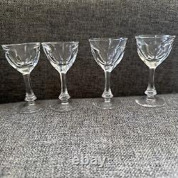 Vintage 4 MOSER Crystal Cut glass Lady Hamilton Sherry Cordial Glasses 3 1/2