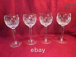 Vintage 4 Waterford Crystal Lismore Balloon Wine Stem Glasses