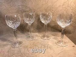Vintage 4 Waterford Crystal Lismore Balloon Wine Stem Glasses