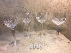 Vintage 4 Waterford Crystal Lismore Balloon Wine Stem Glasses