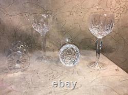 Vintage 4 Waterford Crystal Lismore Balloon Wine Stem Glasses