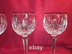 Vintage 4 Waterford Crystal Lismore Balloon Wine Stem Glasses